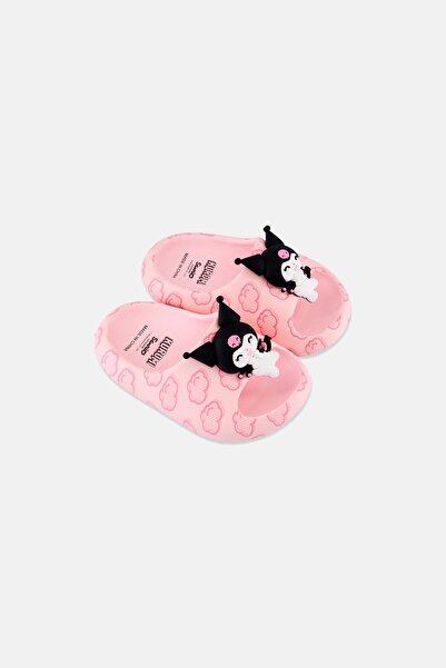 SANRIO Toddlers Girl Kuromi Slip On Slippers, Pink