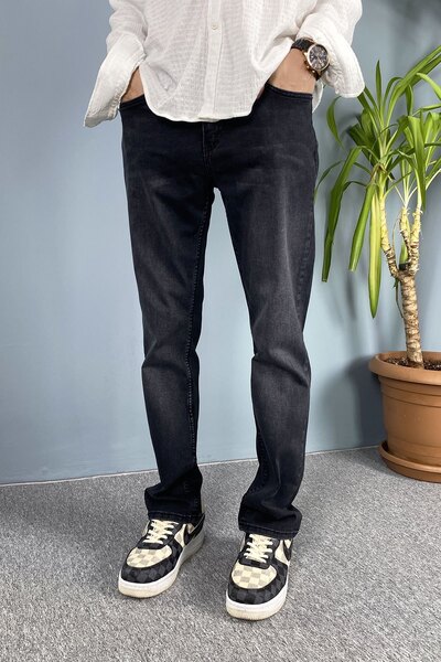 Alışveriş Sokağı Black Stonewashed Jean - Denim Pants Fit Cut