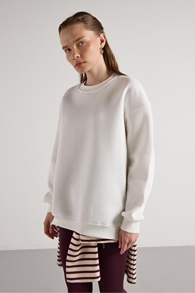 minaaise المرأة إكرو الأساسية شق قصة فضفاضة مبطن بالصوف خيط 3 بلوزات 30078