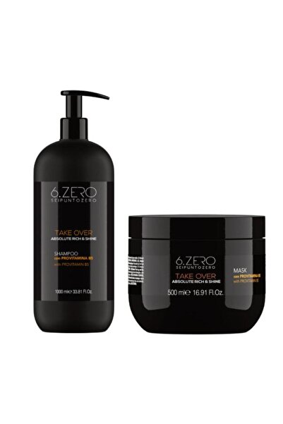 6.Zero Shampoo + Mask Set for Shine, Take Over Absolute Rich & Shine 1000 ml + 500 ml