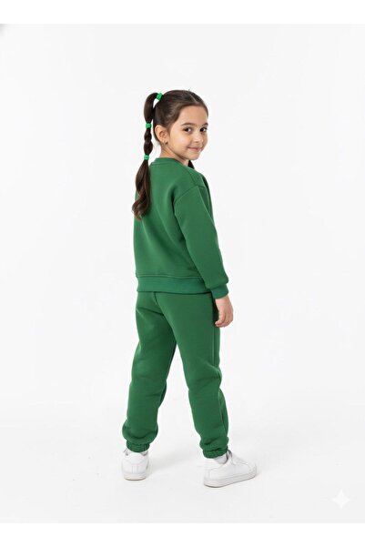 JCKS KİDS Μακρυμάνικο επένδυση fleece Σετ αθλητικό κοστούμι με διπλή τσέπη με ελαστική μέση και πόδια