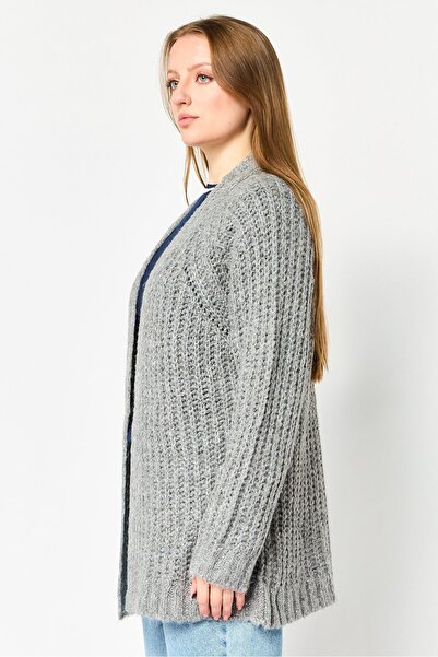 For The Republic Women Knitted Cardigan, Dark Grey