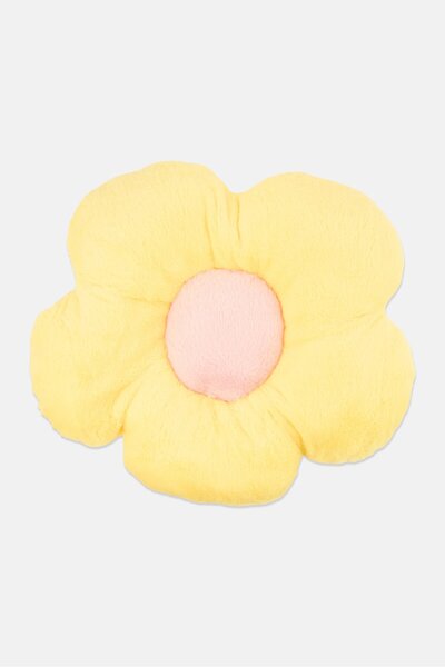 YOTO Flower Shaped Pillow, Yellow