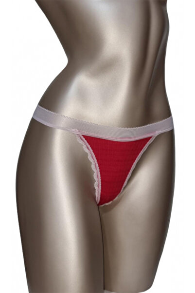 Ioana boutique Red thong with pink waistband