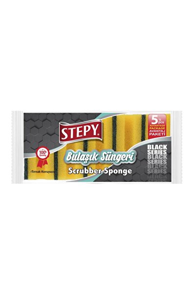 MATMEL Steepy Black Corrugated Sponge 5 Pieces 4 Units