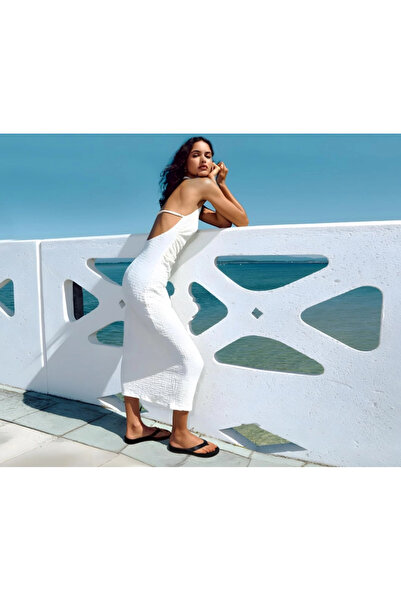 OEM Lightweight summer flip-flops with high soles, with toe separator, black 41.5