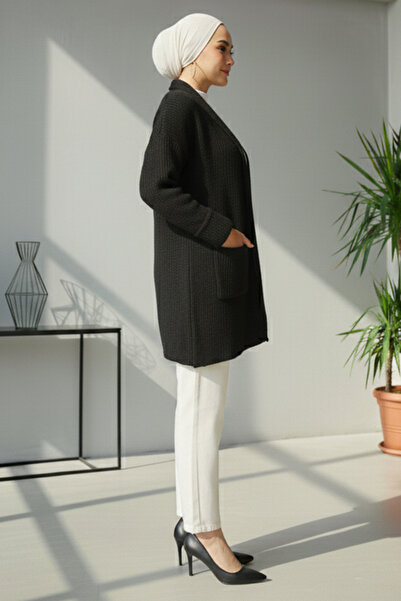 benguen Pocketed Knitwear Cardigan R4442 Black