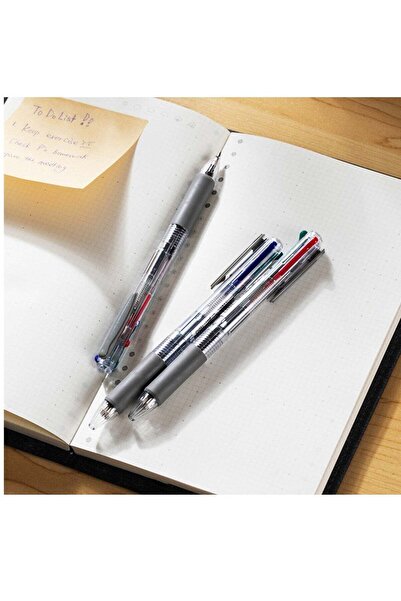 Deli Multi-Ink Ballpoint Pens – 3 Pieces – 4 Ink Colours in One Pen