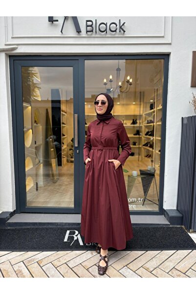 TERZİ DÜKKANI Td4515 Salve Women's Dress Burgundy