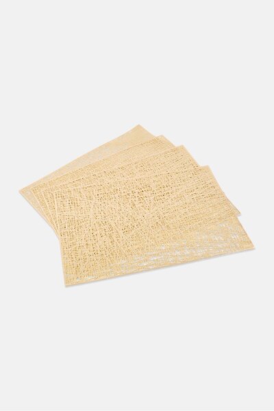 Catherine Malandrino 4 Pieces Dining Placemats, Gold