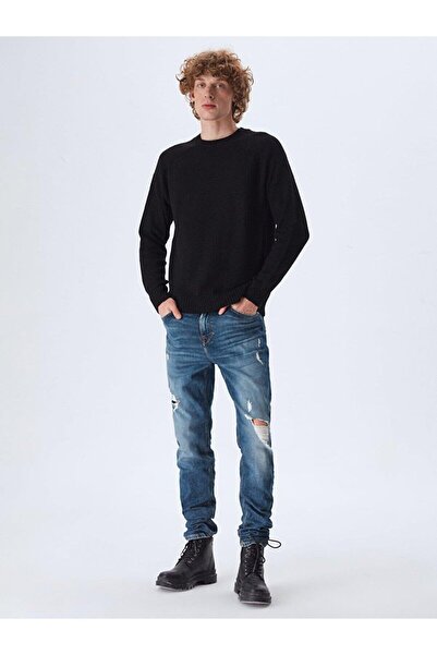 Ltb LIPOYA Bisiklet Yaka Siyah Kazak