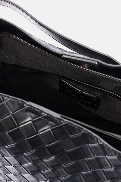 Cavalli Class Women Brand Logo Shoulder Bag, Black