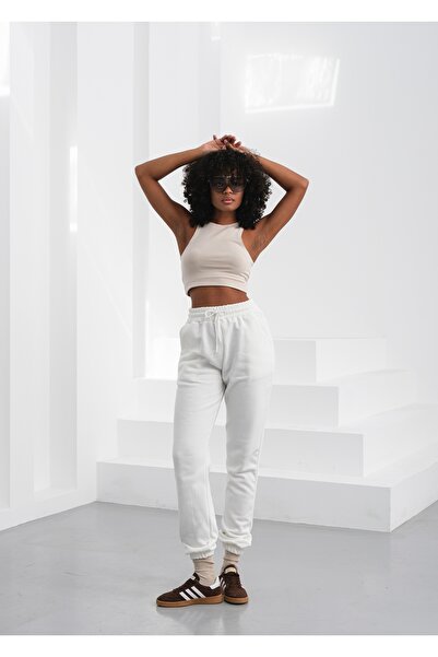 OUZ Fashion Jogger Pants 3 Thread Fleece-Lined Leg Elasticated Sweatpants