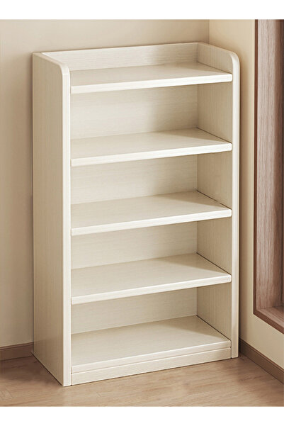 KEKE 5 Layers Multifunction Storage Bookcase Display Thick Wood Furniture Storage Rack for Bedroom.