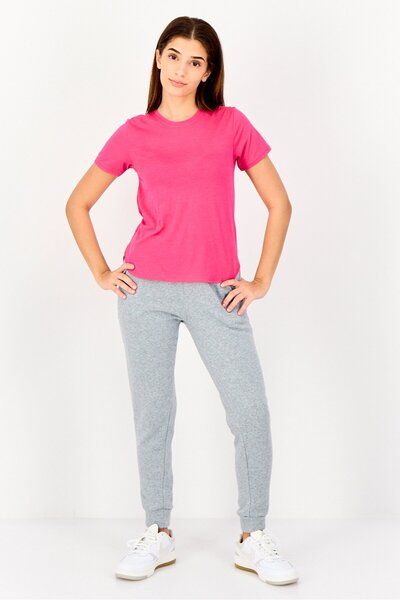 adidas Women Sportswear Fit Short Sleeve Training T-Shirt, Dark Pink