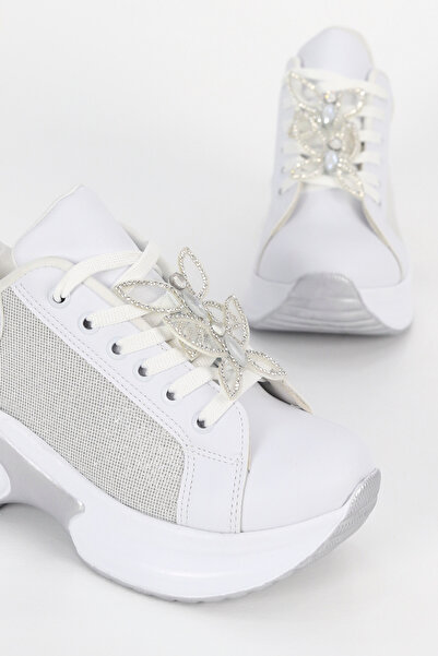 Mamito Ayakkabı Mdl 493 Butterfly Buckle Detail Lace-Up Sneakers