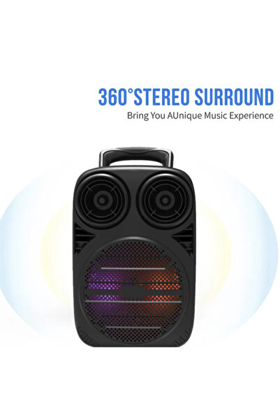 ZQS 6162 Portable Bluetooth Speaker with RGB LED and Carry Handle