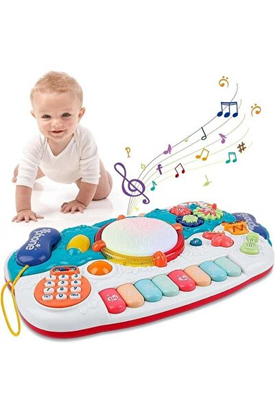 TOY GARDEN 6-in-1 Baby Musical Toys | Keyboard, Piano & Drum Set (12-18 Months)