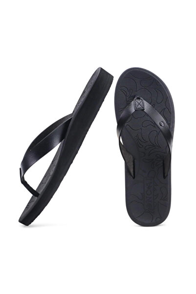 OEM Lightweight summer flip-flops with high soles, with toe separator, black 41.5