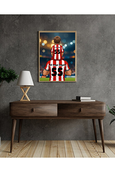 ABENOVA Samsunspor Baba Oğul Konsept Kişiye Özel Çerçeveli Poster Tablo