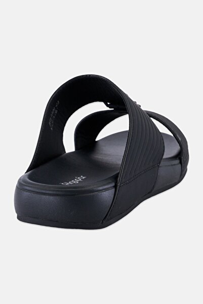 Algspar Men Slip On Arabic Sandals, Black