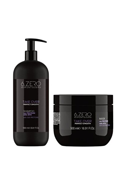6.Zero Shampoo + smoothing mask set, Take Over Perfect Smooth 1000 ml + 500 ml
