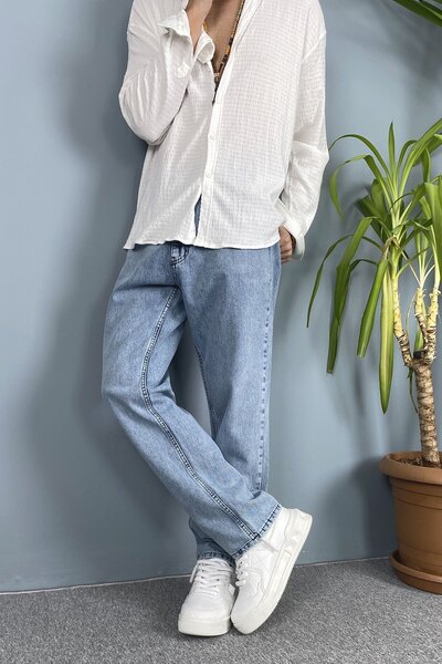 Alışveriş Sokağı Blue Jean - Denim Trousers Regular Fit Comfortable Cut
