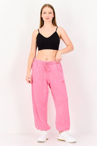 adidas Women Sportswear Fit Embroidered Logo Outdoor Sweatpants, Pink