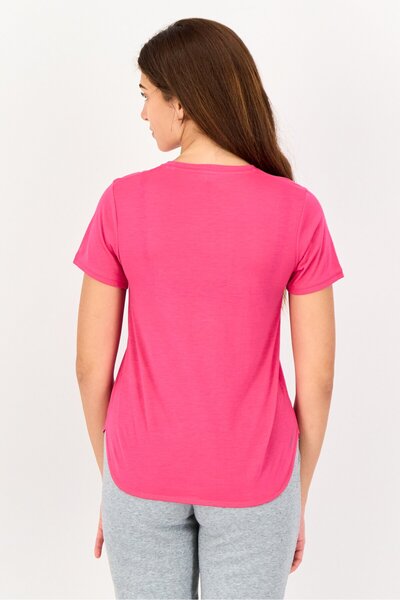 adidas Women Sportswear Fit Short Sleeve Training T-Shirt, Dark Pink