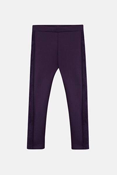 LOVETTI Purple Girl's Extra Thick Winter Tights with Plush Side Panels and Furry Inside