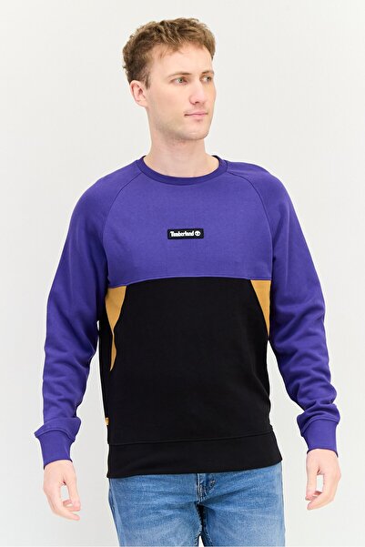 Timberland Men Crew Neck Brand Logo Long Sleeves Sweatshirt, Multicolor