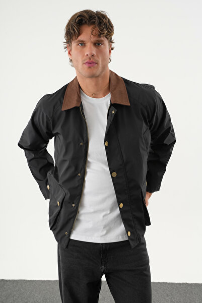 No Way Мъжко палто с подплата, поло яка и вътрешни джобове