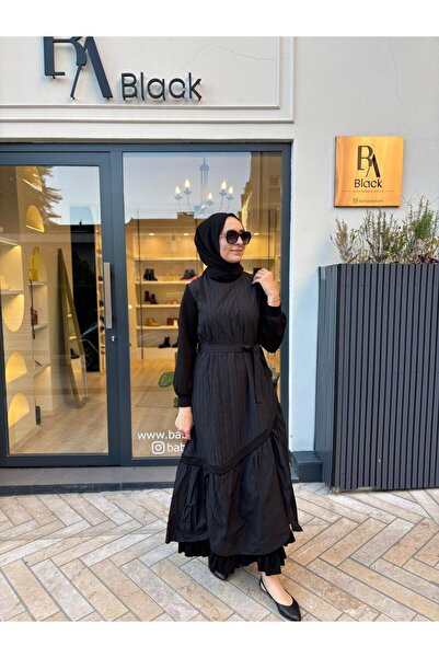 MissWhence 38831 Stitch Detail Women's Dress Black