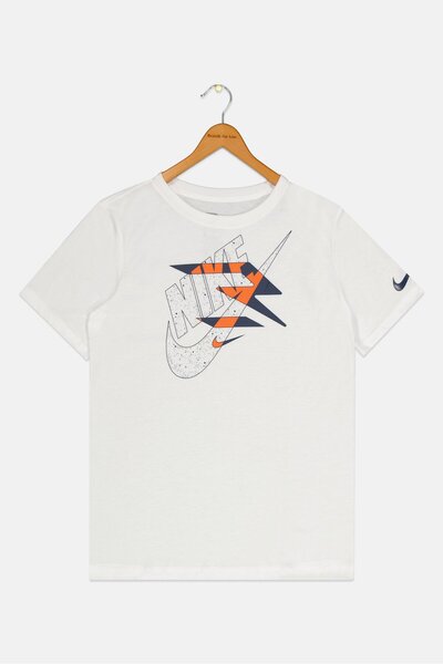 Nike Kids Boy Sportswear Fit Short Sleeves Outdoor T-Shirt, White