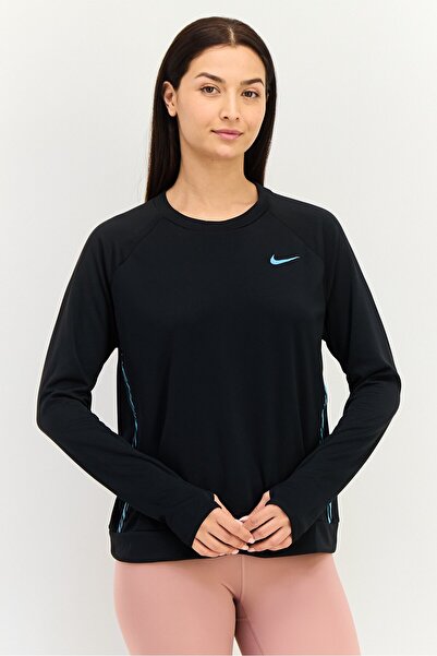 Nike Women Sportswear Fit Long Sleeve Running T-Shirt, Black