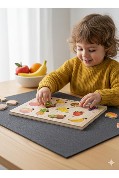 Altın express Eğitici Ahşap Puzzle - 2 3 4 Yaş Çocuklar için Türkçe isimli Öğ...