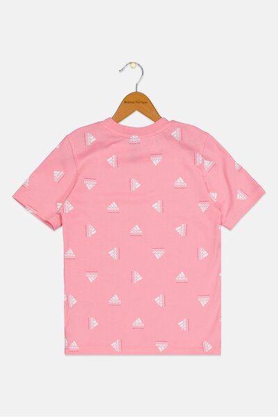 adidas Kids Girl Sportswear Fit Short Sleeve Outdoor T-Shirt, Pink