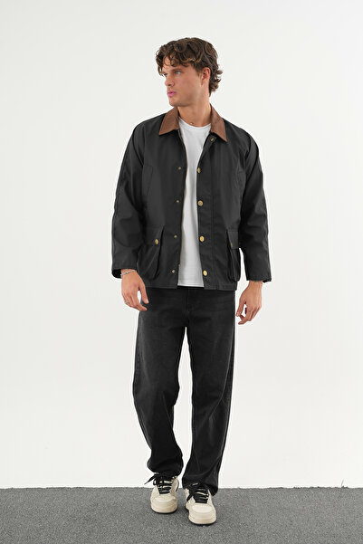 No Way Мъжко палто с подплата, поло яка и вътрешни джобове