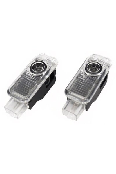 BZRSH Set de 2 proiectoare LED cu logo pentru uși Audi (alb)
