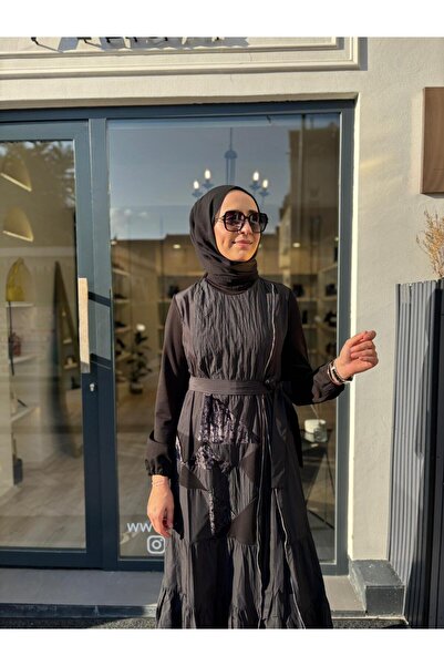 MissWhence 38813 Parachute Detail Women's Dress Black