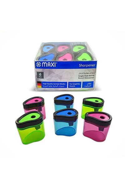 MAXİ Sharpeners Set – 6 Pieces – Multicolour Designs