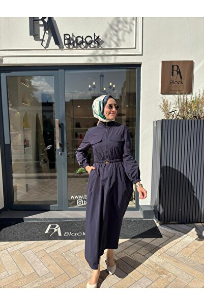 Miori Td4683 Lona Women's Dress Navy Blue