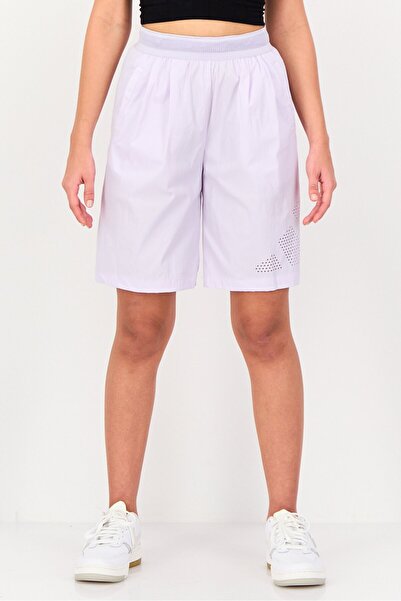 adidas Women Sportswear Fit Drawstring Training Shorts, Lavender