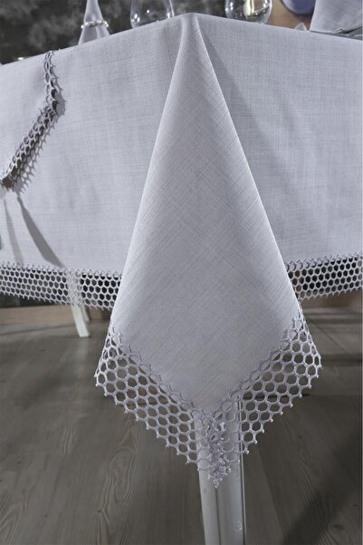 Çeyiz Diyarı Simay Tablecloth 26 Pieces Gray