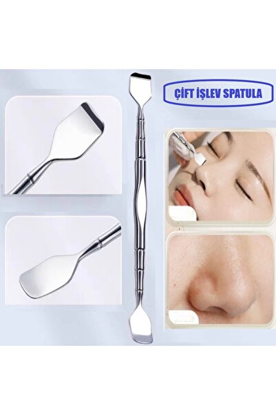 SİNKA Metal Akne Siyah Nokta Kazıyıcı Spatula Çift İşlev