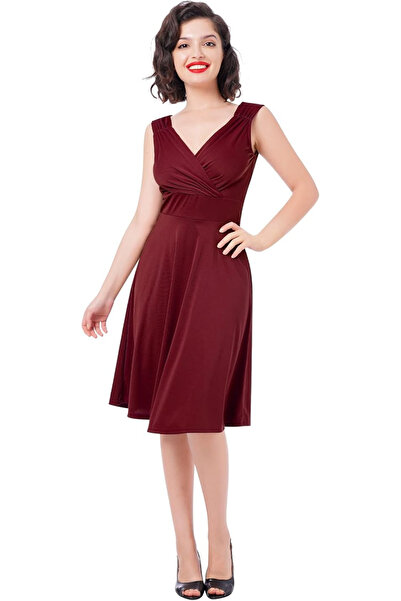 OEM Women's loose casual dress, red L