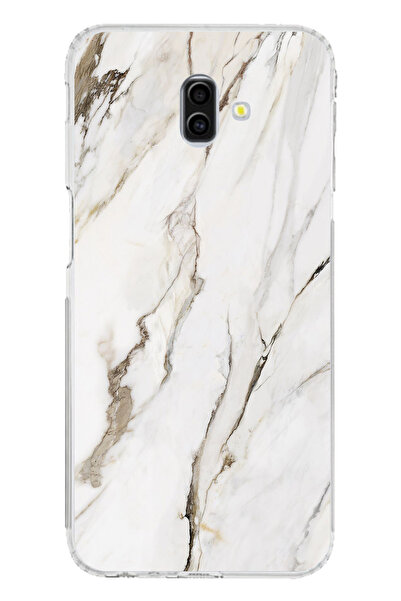 TechTree حافظة سيليكون متوافقة مع هاتف سامسونج جالاكسي J6 بلس باللون الأبيض ا...