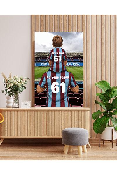 ABENOVA Trabzonspor Baba Oğul Konsept Kişiye Özel Kanvas Tablo