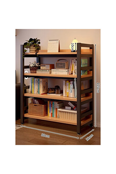 KEKE 4 Layer Modern Multifunctional Bookshelf with Wall Mounted and Floor Standing Design 80 CM