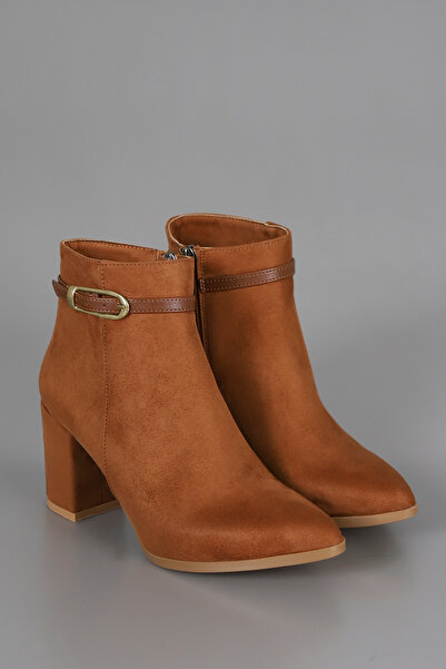 kajal ayakkabı Als 199 Thin Kemet Buckle Zippered Ankle Boots